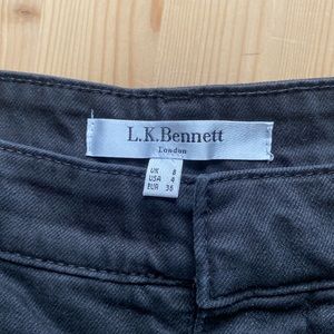 LK Bennett Black cropped wide jeans in US size 4